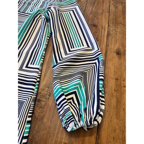 Jude Connally Dress Size Small Long Sleeve Geometric Shift Stretch Classic Chloe - Picture 4 of 12